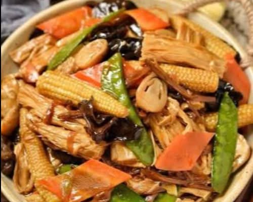 V7.罗汉尚素 Stir Fried Mixed Vegetable and Tofu
